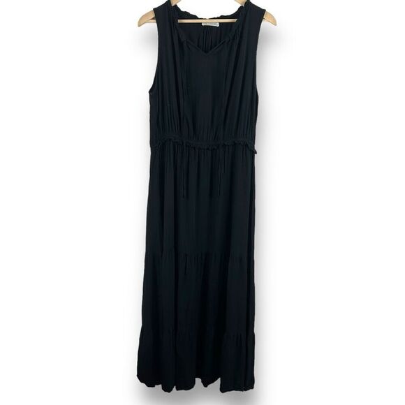 Kirundo Dresses & Skirts - Kirundo Women's XL Sleeveless Blouson Maxi Dress Solid Black Casual Summer Basic